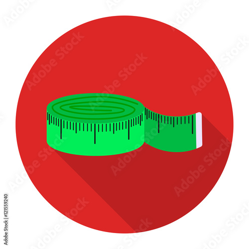Measuring tape icon of vector illustration for web and mobile