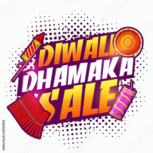 Diwali Dhamaka Sale Poster, Banner or Flyer.