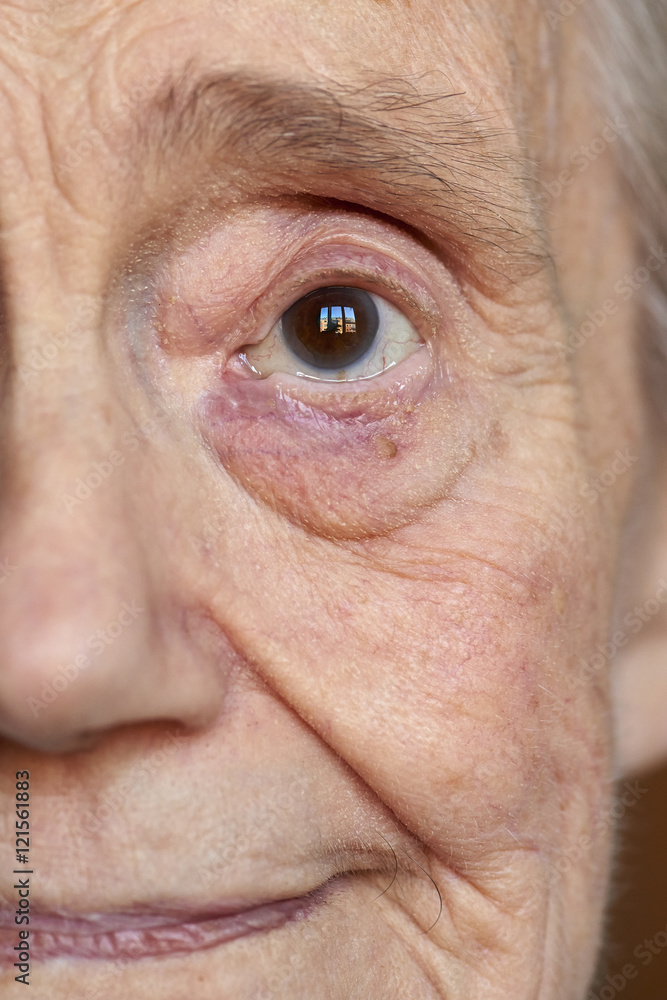 Detail portrait of an elderly women Detail portrait of an elderly women