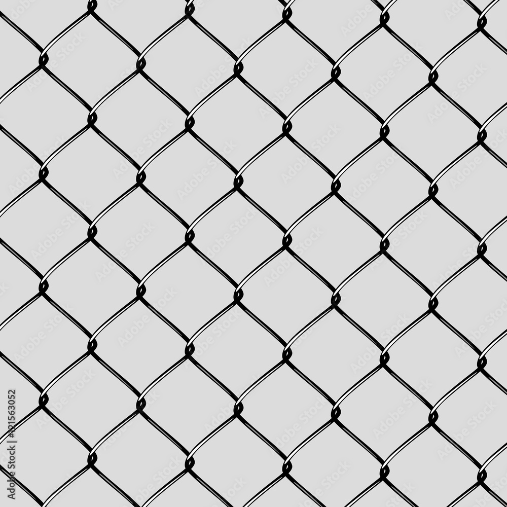 Fototapeta premium Realistic Steel Netting Cut