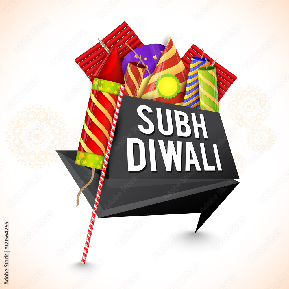 Fototapeta premium Creative Tag for Happy Diwali celebration.