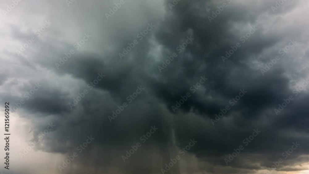 Rain clouds with lightning, time-lapse Rain clouds with lightning, time-lapse