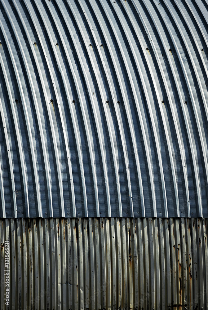 Blue metal roof for arc the hangar Blue metal roof for arc the hangar