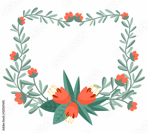 Floral frame for your design projects