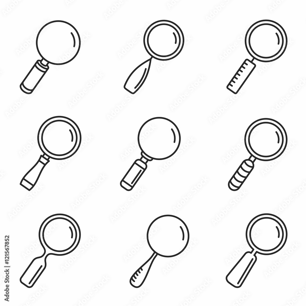 Magnifying Glass Icons Magnifying Glass Icons