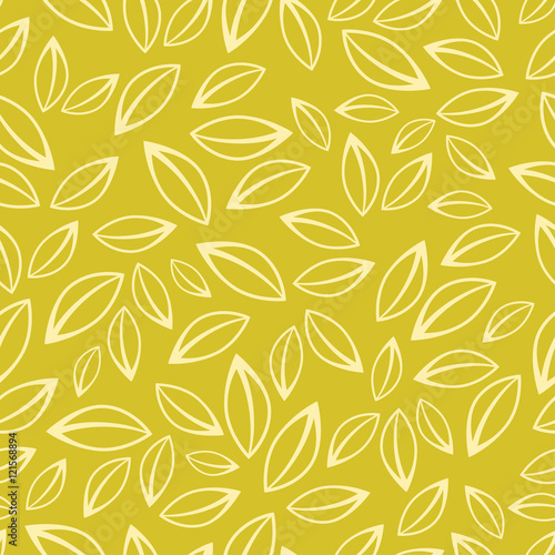 Seamless vector background with decorative leaves. Print. Cloth design  wallpaper.