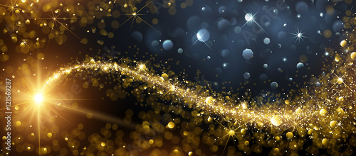 Christmas background with Gold Star