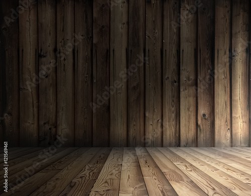 Fototapeta Naklejka Na Ścianę i Meble -  old wooden interior