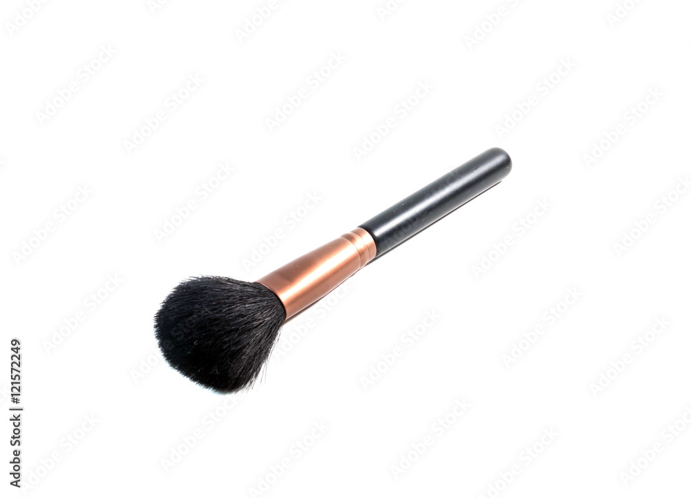make up brush powder blusher On a white background make up brush powder blusher On a white background
