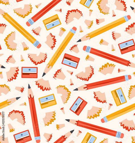 Pencils seamless pattern
