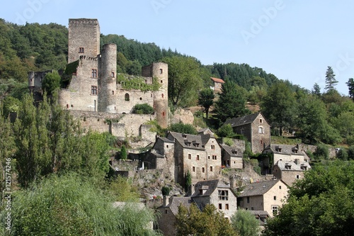 Château et village classé de Belcastel en Aveyron,plus beau village de France © papinou