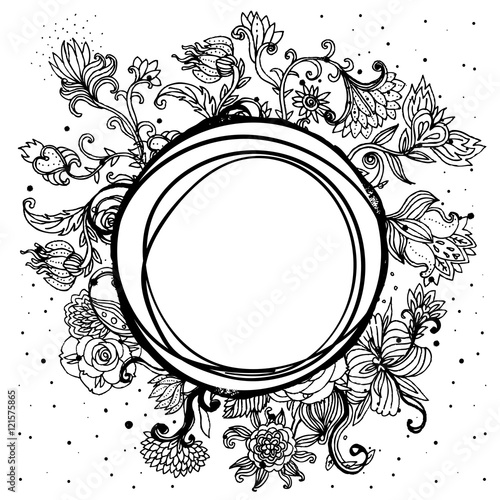 Vector floral frame