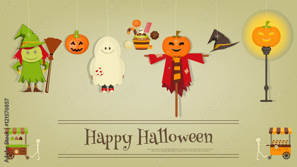Fototapeta premium Halloween Card