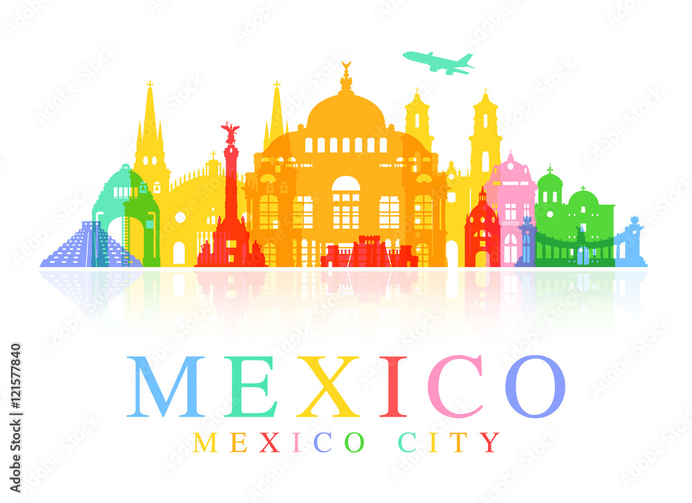 Mexico Travel Landmarks.