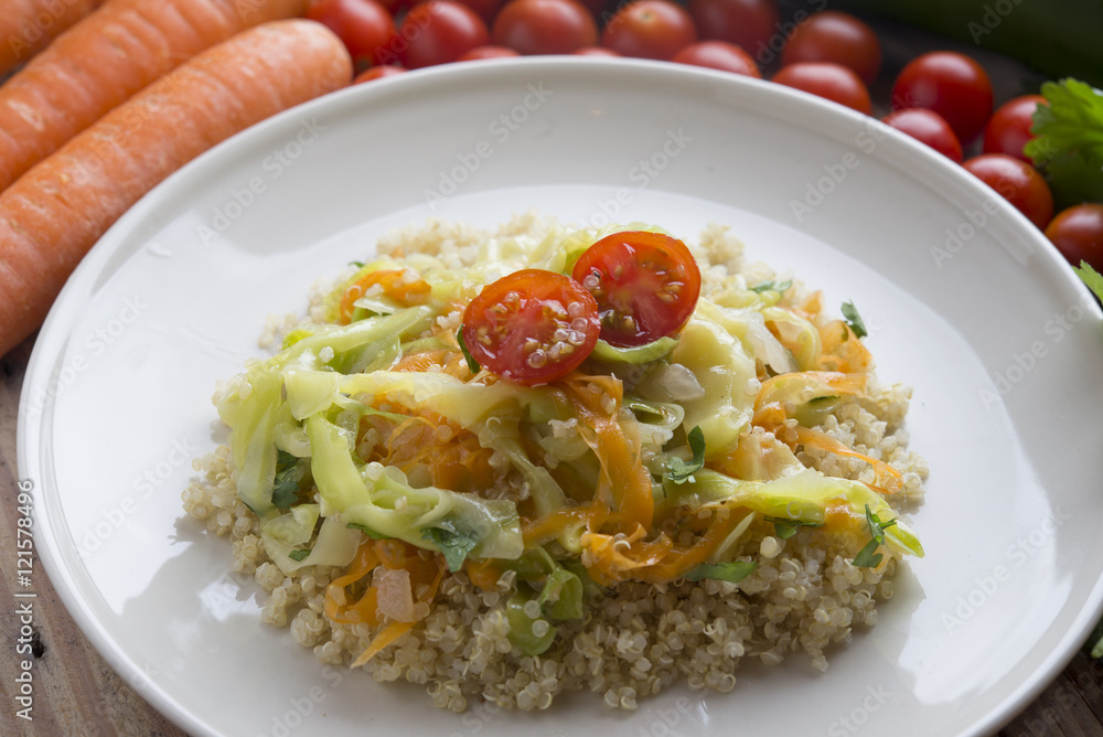 Quinoa with zoodles Quinoa with zoodles