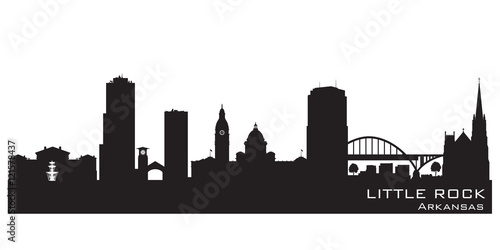 Little Rock Arkansas city skyline vector silhouette photo