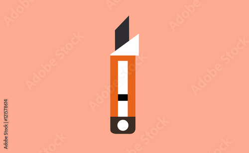 Vector scalpel on flat background