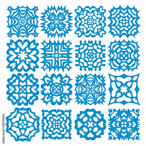 Set of snowflakes.