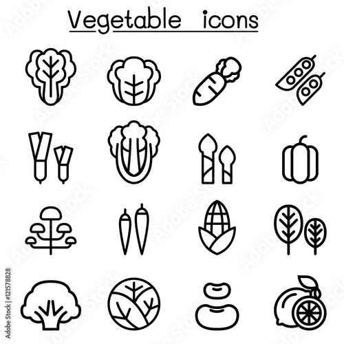 Vegetable icon set