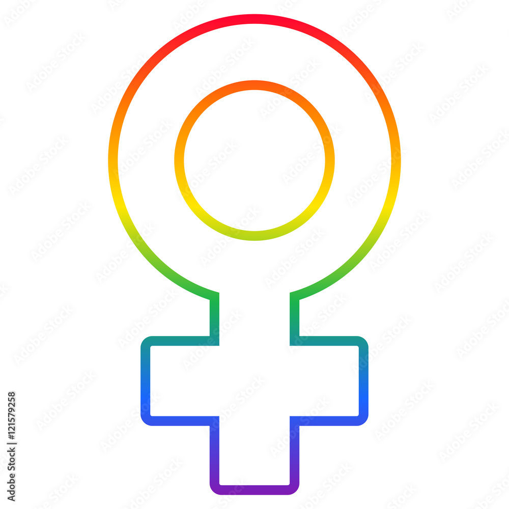 Lesbian symbol, rainbow flag Venus symbol isolated Lesbian symbol, rainbow flag Venus symbol isolated