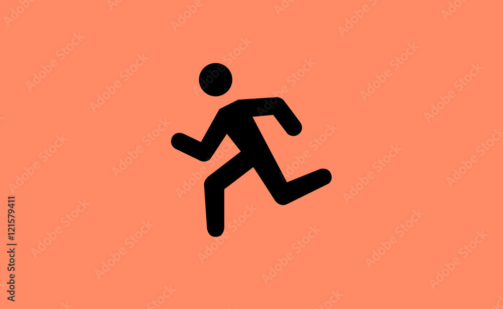 Vector running man on flat background Vector running man on flat background