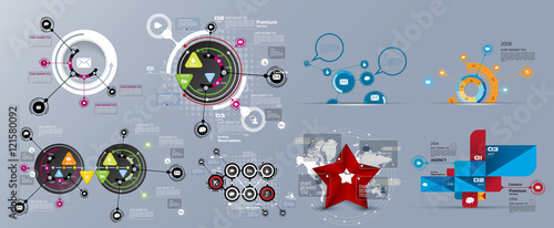 Infographics vector design template