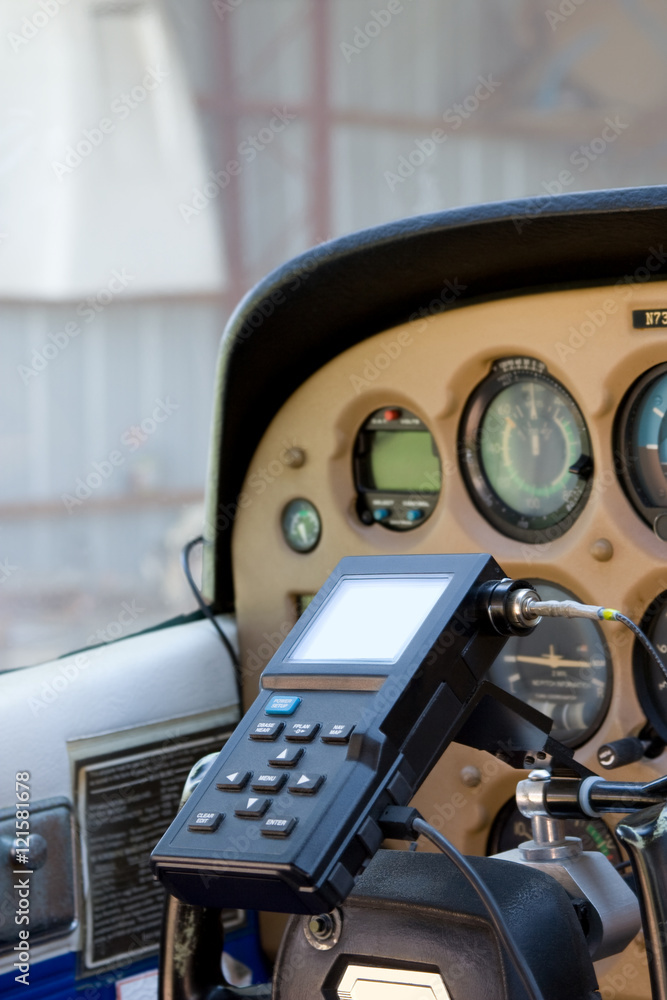 Cockpit Navigation A navigational system in the cockpit, attached to