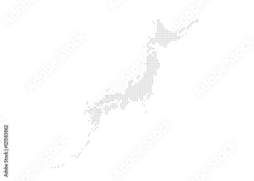日本地図のエリアマップ （ドット）