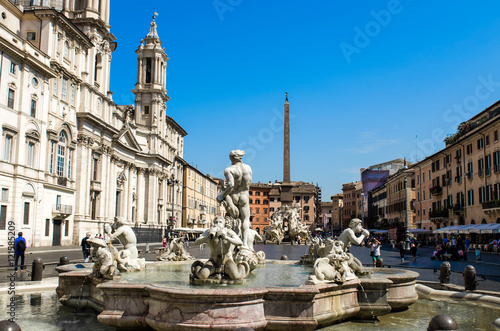 Rome, Piazza Navona with the St. Agnes in Agone church