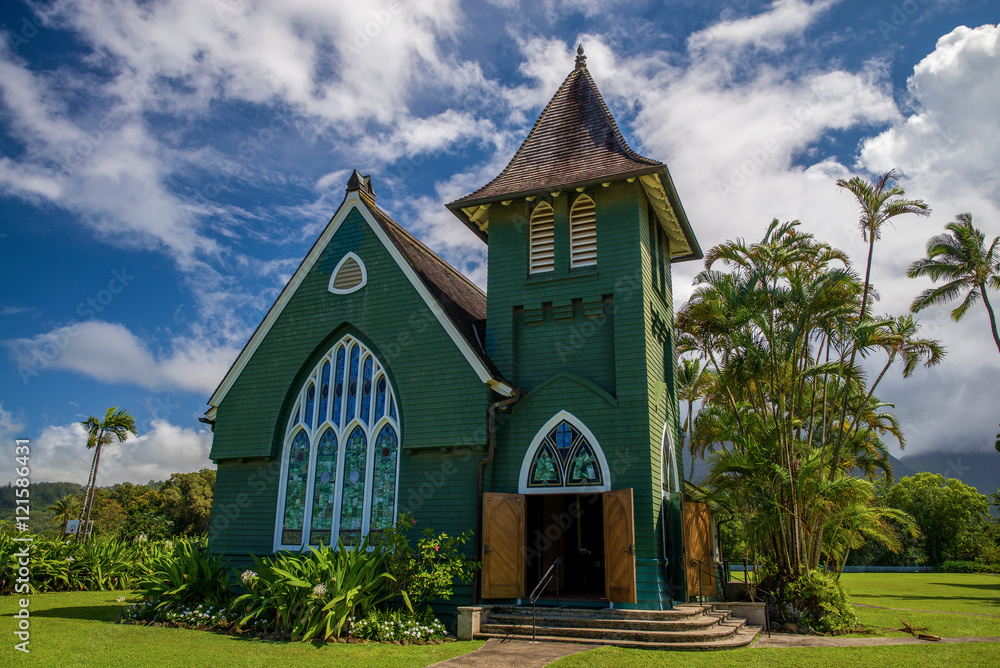 wai'oli hui'ia church, hawaii