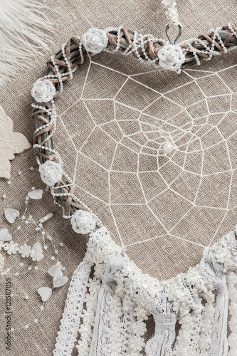 Dream catcher with pearls