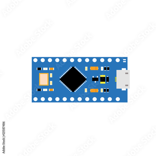 DIY electronic nano board with a microcontroller
