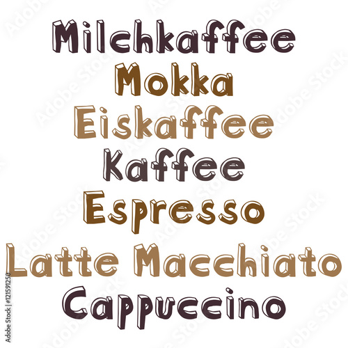 Kaffee Spezialitäten für Angebote im Cafe