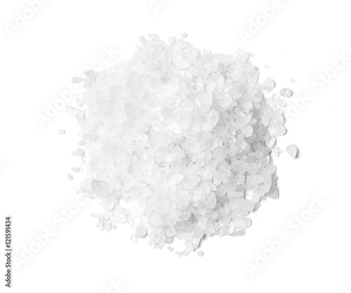 Pile of white rock salt photo