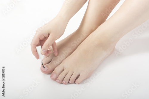 Fototapeta Naklejka Na Ścianę i Meble -  female feet pedicure