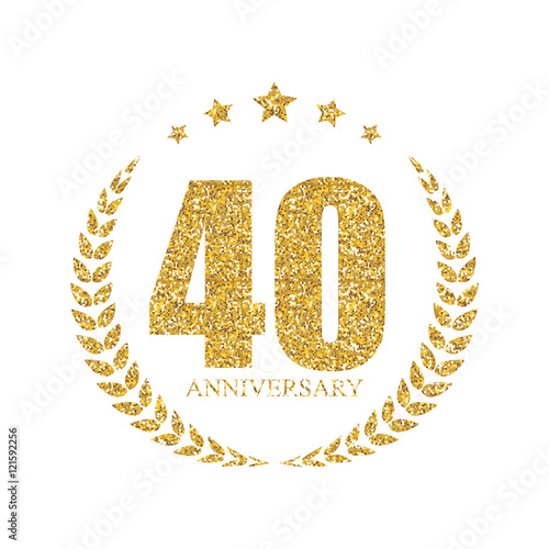 Template Logo 40 Years Anniversary Vector Illustration