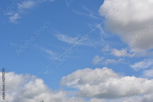 beautiful landscape: road in the clouds