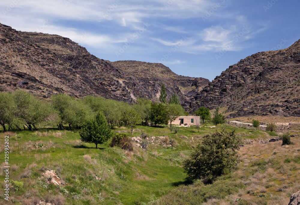 Nuratau, black mountains in Uzbekistan