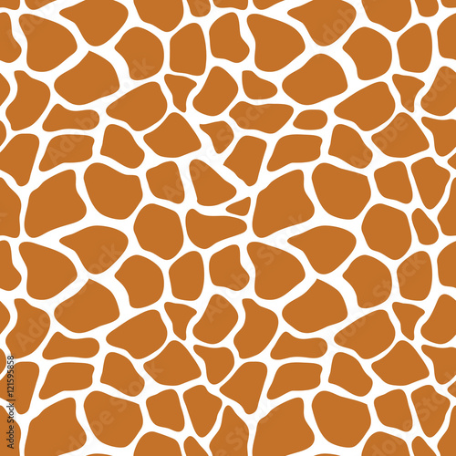 Vector seamless pattern with giraffe skin texture. Repeating giraffe background for textile design, wrapping paper, scrapbooking. Animal textile print. photo