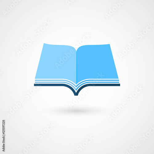 Vector illustration of book icon. Isolated on white background, eps 10.