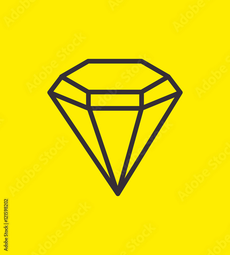 silhouette diamond luxury gem icon design vector illustration eps 10