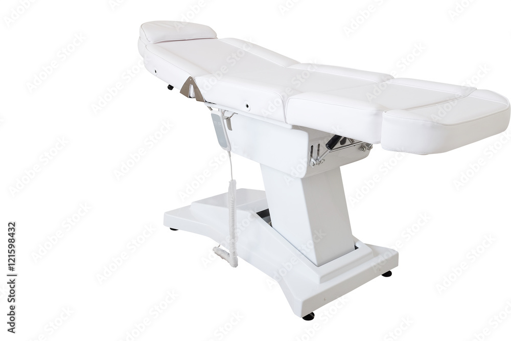 The image of a cosmetology bed isolated The image of a cosmetology bed isolated
