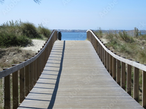 Boardwalk over sand dunes