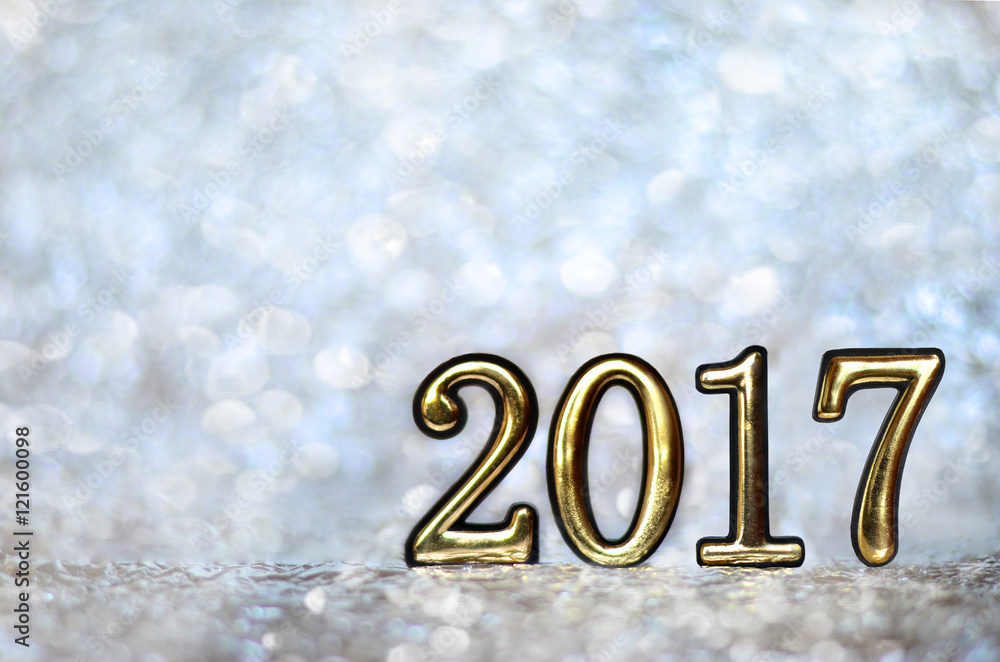 date 2017 on a silver background. date 2017 on a silver background.