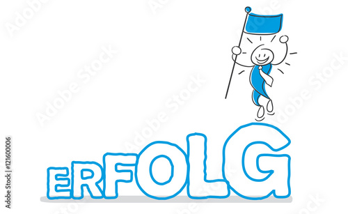 Stick Figure Series Blue / Erfolg