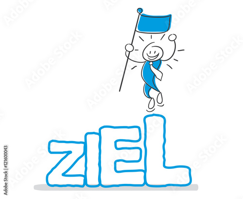 Stick Figure Series Blue / Ziel