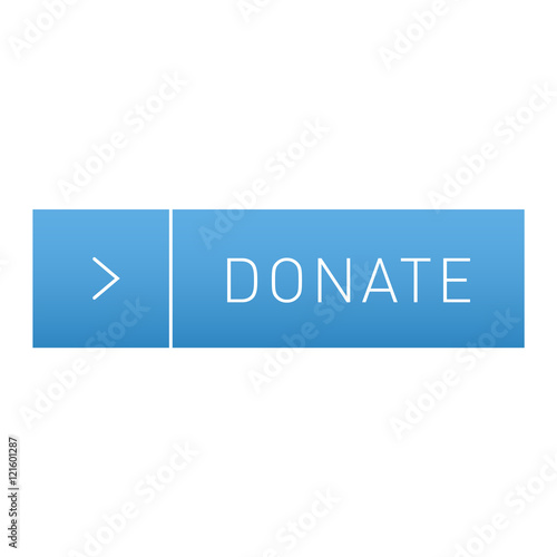 Donate button vector icon