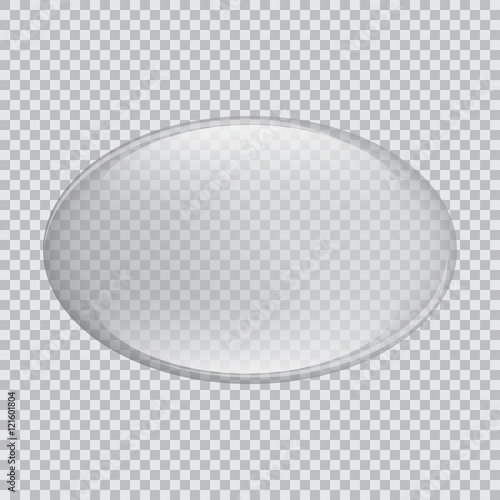 Vector large clear glass with glare