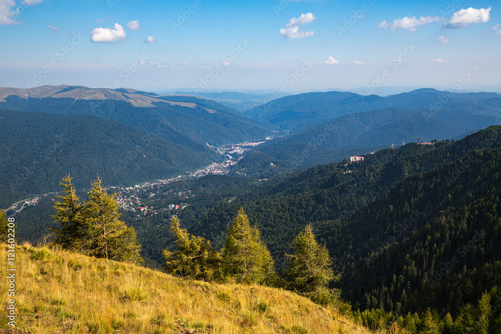 Fototapeta premium Panorama of Romanian Carpathians