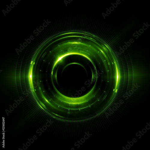 Abstract ring background with luminous swirling backdrop. Glowing spiral. The energy flow tunnel. Shine round frame with light circles light effect. Glowing cover. Space for your message.